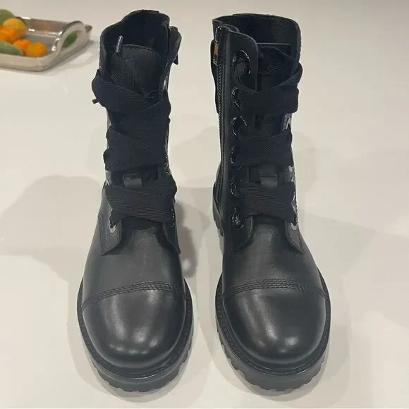 Zadig & Voltaire Joe Lug Sole Leather Combat Boot NIB 37 - Picture 10 of 14